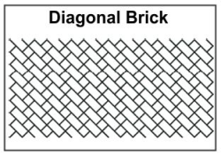 Diagonal Brick Stencil, 4 Pack