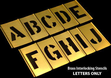 3 Brass Stencils- Letters
