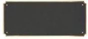 6 1/2" x 2 3/4" x .020" Laserable Black Brass Perpetual Plate with Gold Border