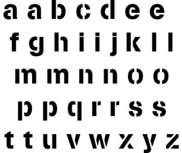 Alphabet Stencil - baller lower case